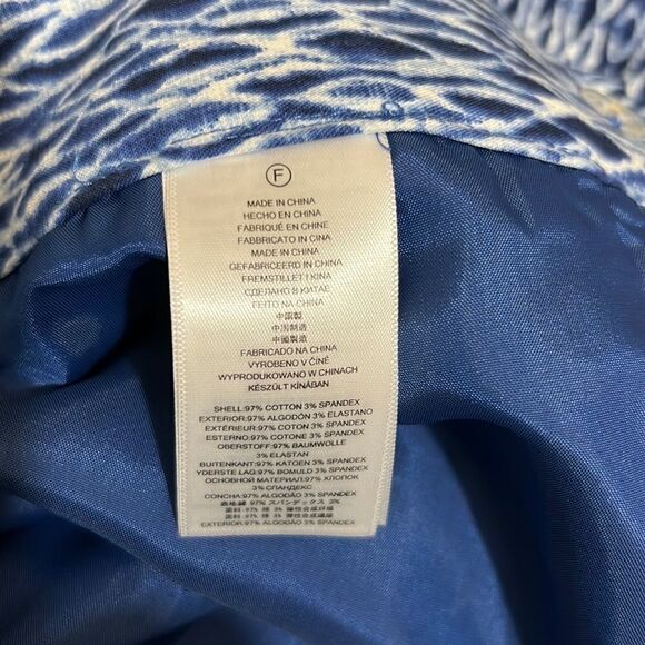 Michael Michael Kors skirt geometric blue white partial belt 4 FIRM on PRICE - Picture 7 of 9